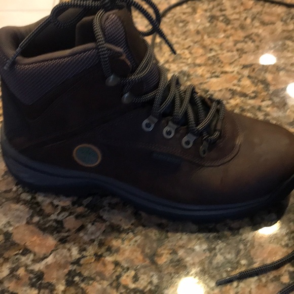 MENs Brown Leather Timberland Hiking Boots - Picture 5 of 7